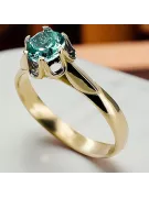 Каблучка Вінтаж прикраси Смарагд 14K Жовте золото vrc122y